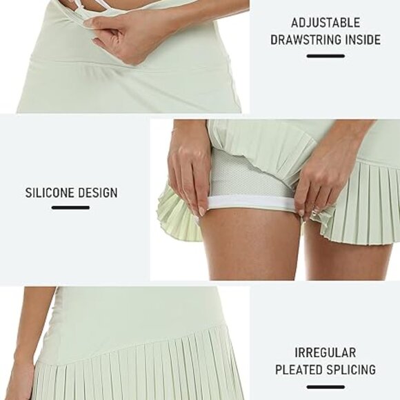 3/$30   Pleated Tennis Skirts for Women with 3 Pockets High Waisted - Picture 4 of 12